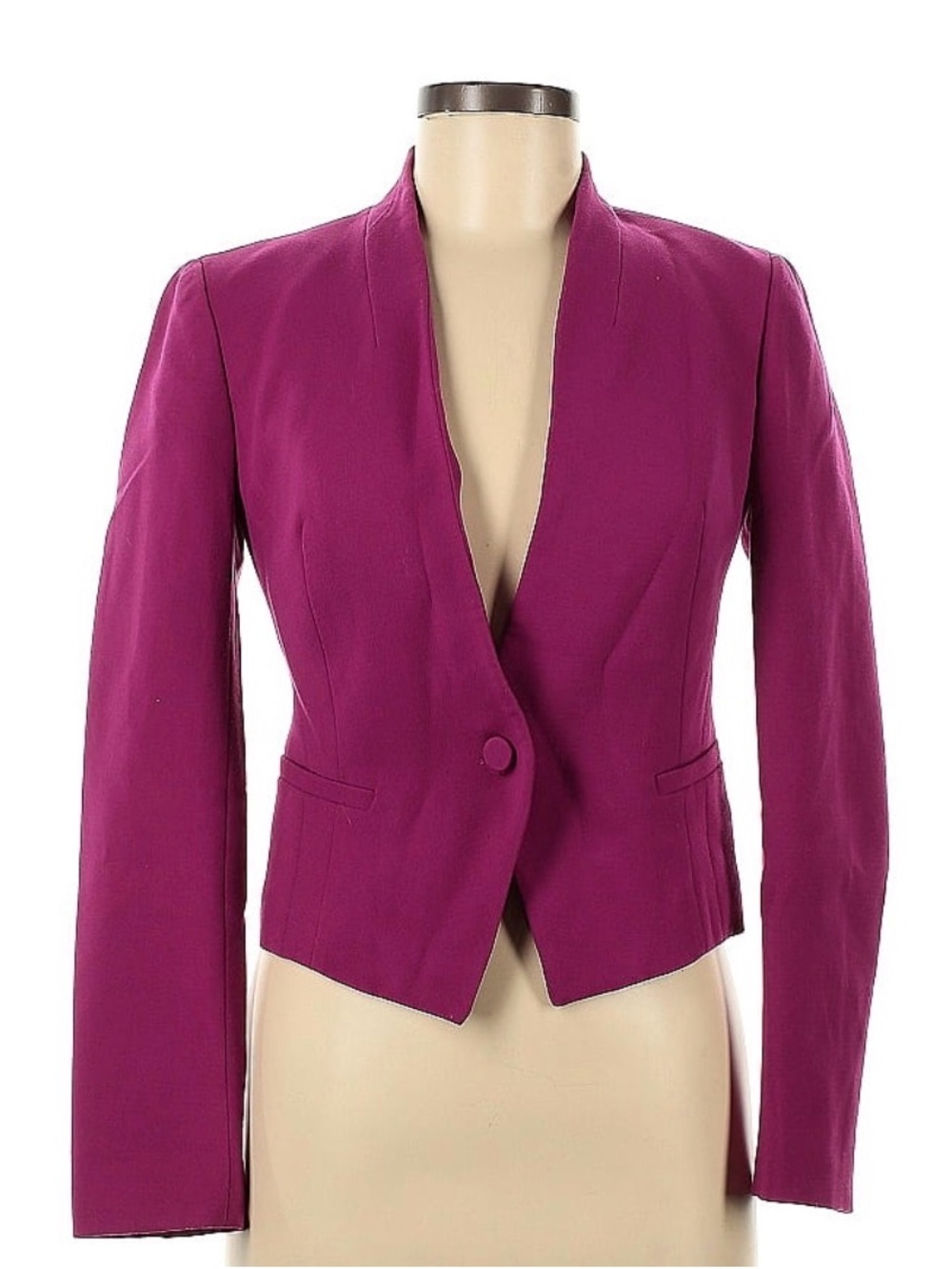 Women's Rachel Roy Magenta Open-Front Blazer Jacket